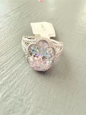 Judith Ripka 925 Sterling Silver Ring Size 11 NEW